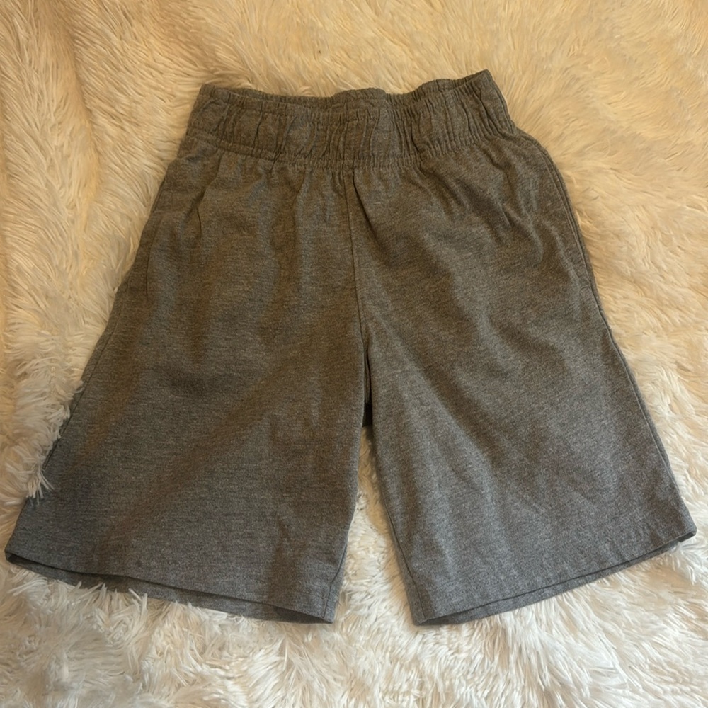 Grey kids shorts unisex size 8